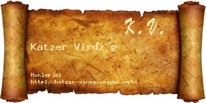 Katzer Virág névjegykártya